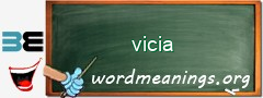 WordMeaning blackboard for vicia